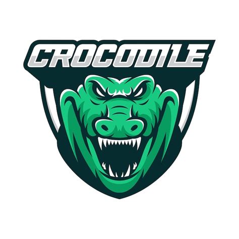 Crocodile animal sport mascot head logo vector | Vetor Premium
