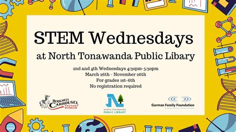 STEM Wednesdays at North Tonawanda Public Library, 180 Thompson St ...
