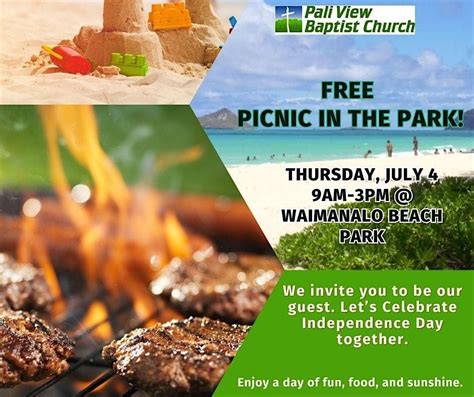 FREE July 4 Picnic In The Park, Waimānalo Bay Beach Park, Waimanalo, 4 ...
