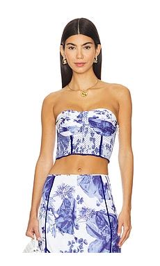Charo Ruiz Ibiza Molpy Top in Surf Blue | REVOLVE