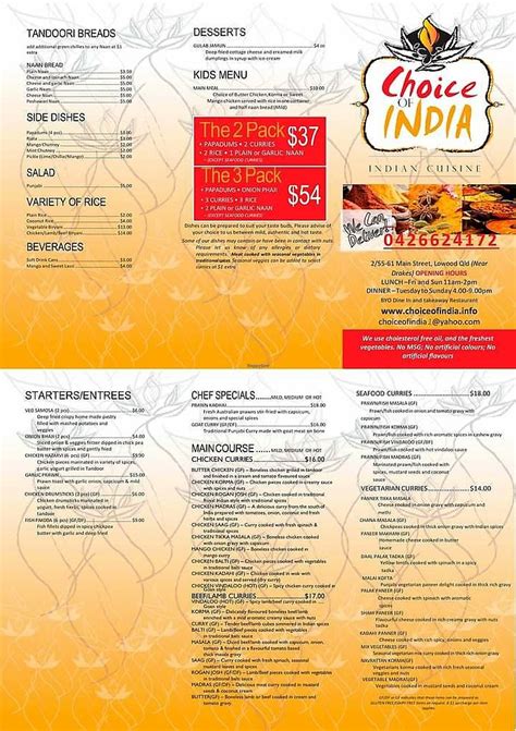 Choice of India - Lowood Queensland Restaurant - HappyCow