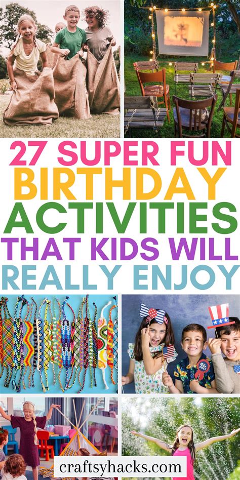 27 Best Activities for Kids' Birthday Party - Craftsy Hacks