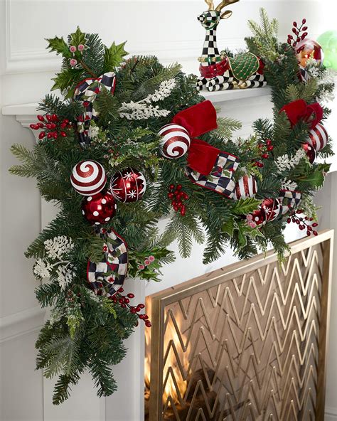 MacKenzie-Childs Nick's Pick Illuminated Christmas Wreath | Horchow