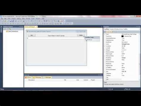 Use of ListBox in Visual Basic 2010 的图像结果