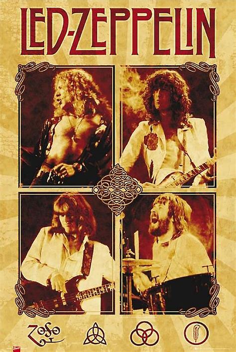 Led Zeppelin Music Poster Iron On Transfer #17 - Divine Bovinity Design