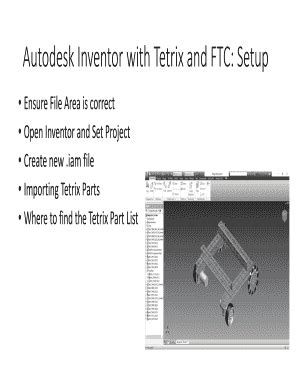 Fillable Online Autodesk Inventor with Tetrix and FTC: Setup Fax Email ...
