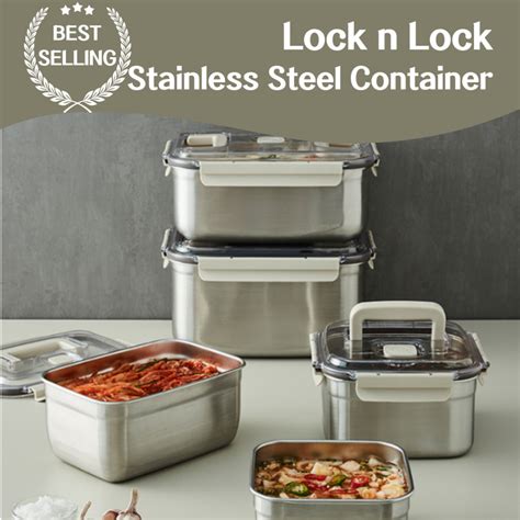 Lock&Lock Stainless Steel Food Storage Kimchi Container Food Sanitary ...