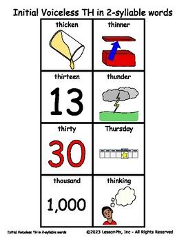 Results for voiceless th words initial | TPT