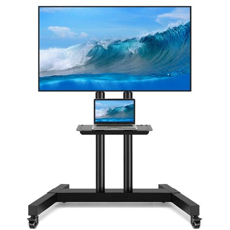 Buy Mobile TV Cart with Wheels for 40-80 Inch LCD LED OLED Flat Curved ...