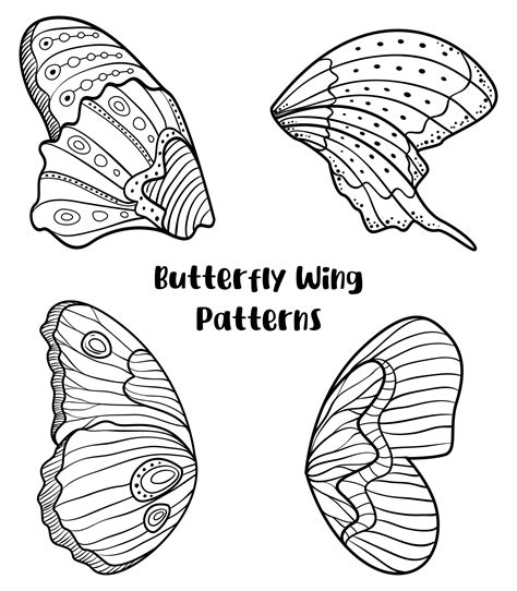 Butterfly Patterns - 10 Free PDF Printables | Printablee