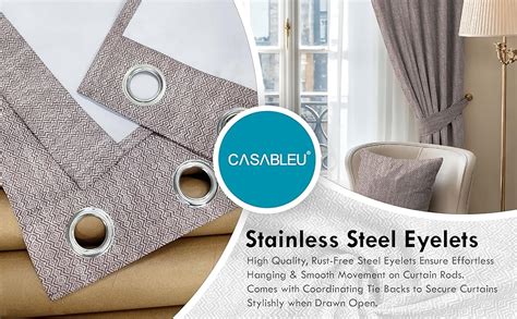 Buy Casableu Kovo Blackout Curtains 7 Feet Long Set of 2 for Door ...