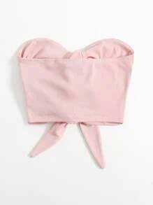 SHEIN Knot Front Tube Top | SHEIN USA