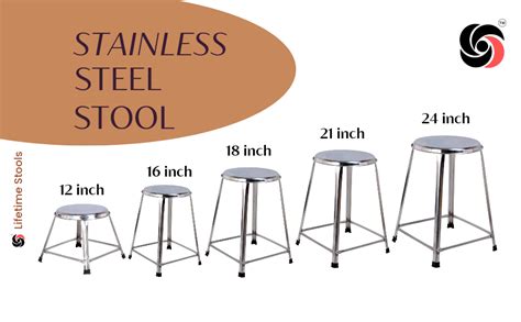 Lifetime Stools Stainless Steel Stool For Sitting,Round Shape - Home ...