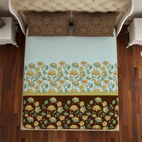 Buy SPACES Atrium Plus Floral Print 3-Piece Bedsheet Set - 224 x 274 cm ...