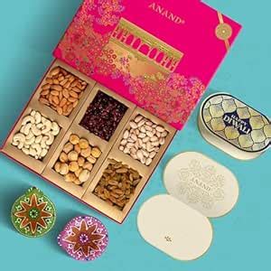ANAND Diwali Dry Fruits Assorted Dryfruits Diwali Gift Pack with Diya ...