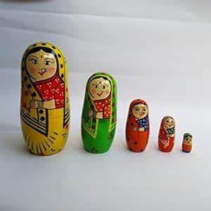 Buy AVS Classics Handcrafted Wooden Nesting Dolls/Puzzle Dolls Online ...