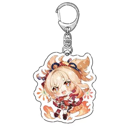 Acrylic Animation Keychain, Genshin Impact Key Ring,Collection for Fans ...