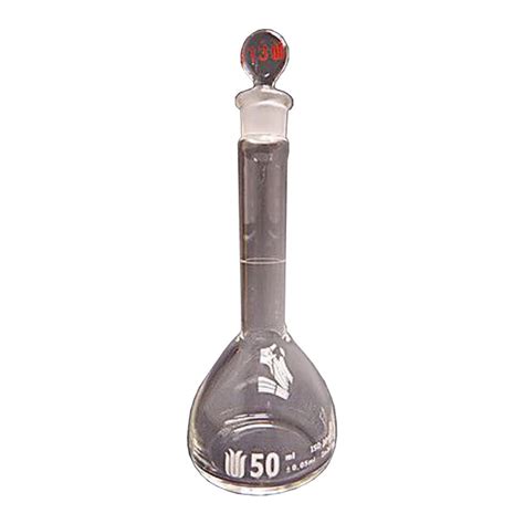 Kemtech F811350 Volumetric Flask, Heavy Wall, Class A, 13 Glass Stopper ...