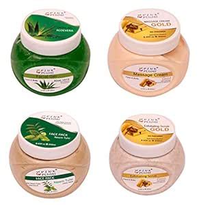 PINK PLUMS Gold Scrub | Neem-Tulsi Face Pack | Gold Massage Cream ...