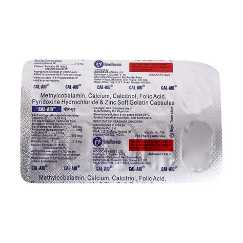 Cal-Aid Capsule 10's Price, Uses, Side Effects, Composition - Apollo ...