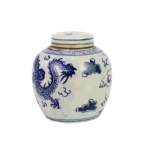 Legend of Asia Blue/White 6" Indoor / Outdoor Porcelain Ginger Jar ...