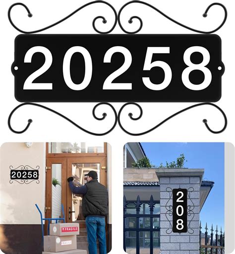 Amazon.com: GOSUNWEY Metal Address Sign, Street House Numbers, Address ...