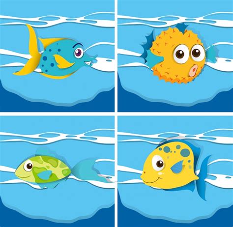 Andere Art von Fisch | Kostenlose Vektor