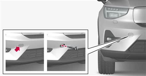 C40 Recharge Fitting and removing the towing eye | Volvo Support IN