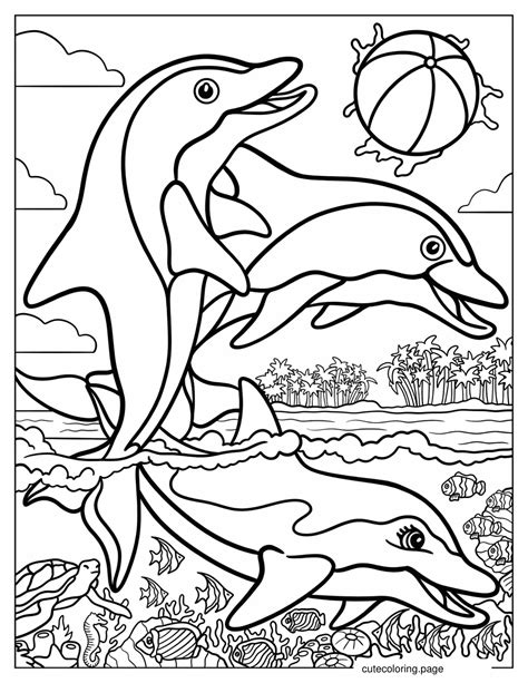 Lisa Frank Dolphin Coloring Pages