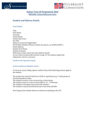 Fillable Online Preview - School Reference Form (PDF) - Sutton Trust ...