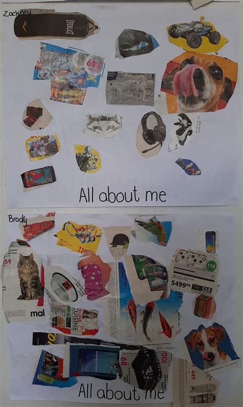 All about me collage | Collage art projects, Magazine collage, Kids collage