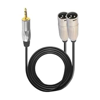 MX 3.5mm Stereo Male to Dual XLR Male Audio Cable – 1.5 Meter Splitter ...