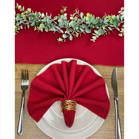 Cherry Red Fabric Napkin and Table Runner set – Hope Linens Limited