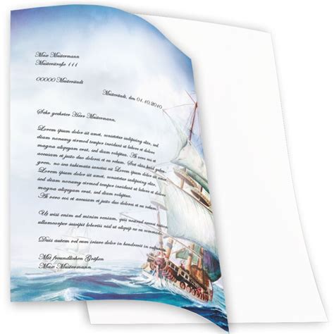 Briefpapier AUF DEM MEER - DIN A4 - 50 Blatt online kaufen | Paper-Me