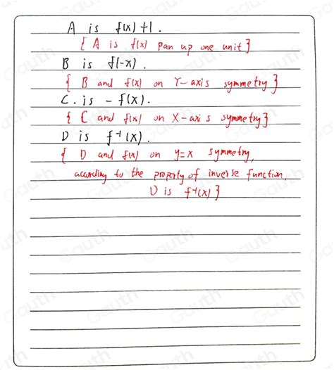 Solved: The graph of an exponential function f is given below. Match ...