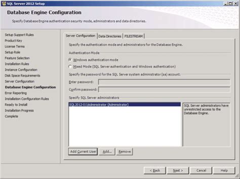 Image result for SQL Server Database Engine Configuration