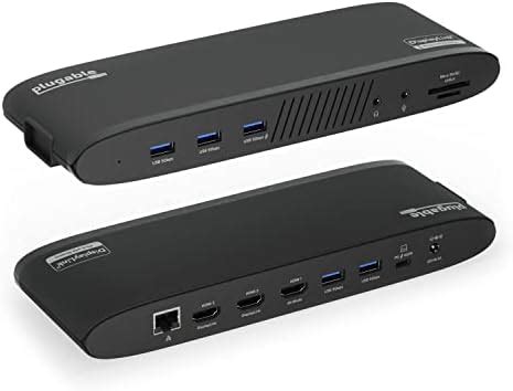 Plugable 14-in-1 USB-C Triple Monitor Docking Station with 100W ...
