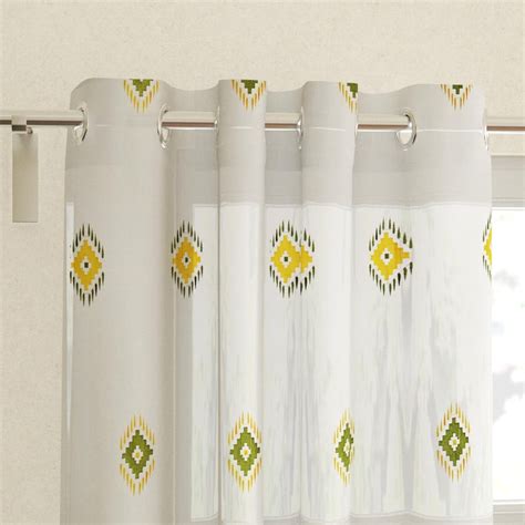 Buy Chanderi Set of 2 Embroidered Sheer Door Curtains from Home Centre ...