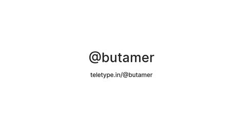 @butamer — Teletype