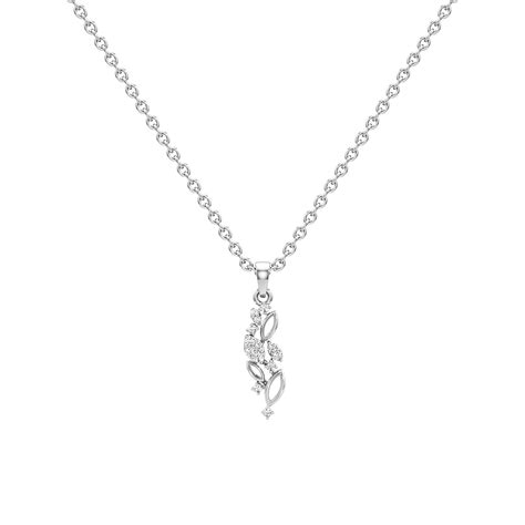 Sylvan Serenity Delicate Silver Pendant with Chain – Amal Jewels