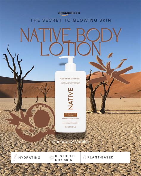 Native Body Lotion Contains Naturally Derived Plant-Based Moisturizers ...