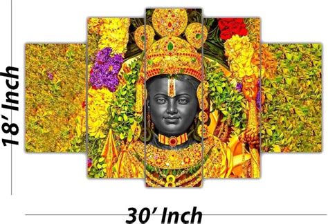 CRAFTSMALL Ram Lalla Ayodhya Dham Religious MDF UV Textured wall ...