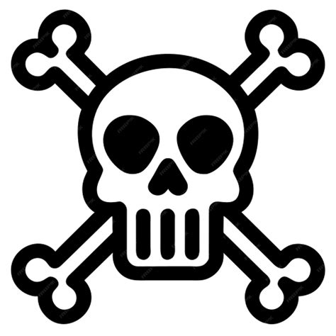 Premium Vector | Skull and crossbones symbol icon
