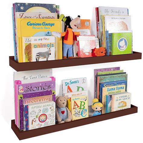 Home Sparkle Bookshelf - Floating Book Shelves for Kids Room - 24 Inch ...