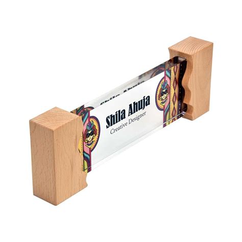 Hippie at Work Desk Name Plate with Wooden Stand 9x3.5 inch – Housenama