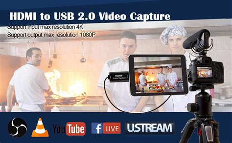 Cam Link 4K HDMI Video Capture Card - USB 2.0 Record Device for ...