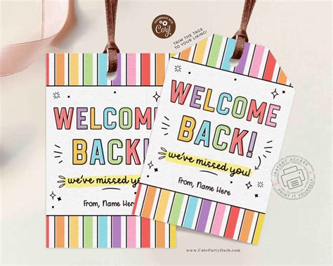Welcome Back Sign Printable