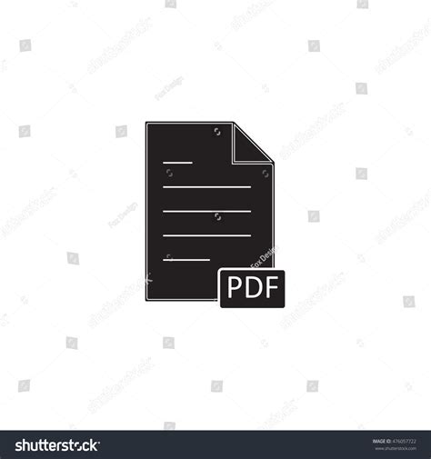 Pdf File Vector Icon Stock Vector (Royalty Free) 476057722 | Shutterstock