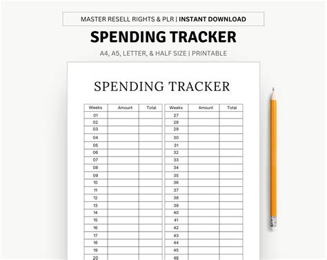 Buy Printable Spending Tracker, Expense Tracker, Business Expense Log ...