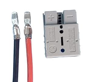 SB50 Connector 600V 50A Grey ONE Pair with 6 sqmm 15 CM Silicon Cables ...